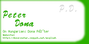 peter dona business card